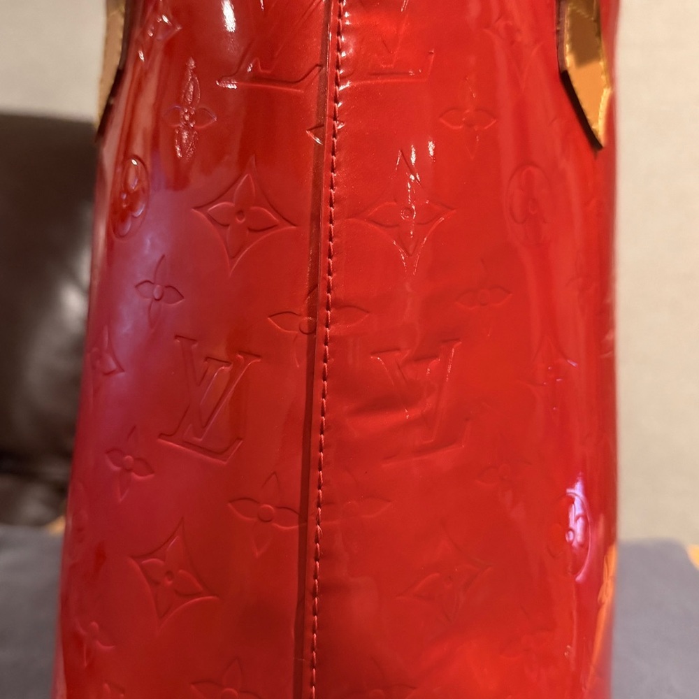 Louis Vuitton Vernis Large Tote Red Patent Monogram Rare Discontinued LV Bag - Picture 5 of 16